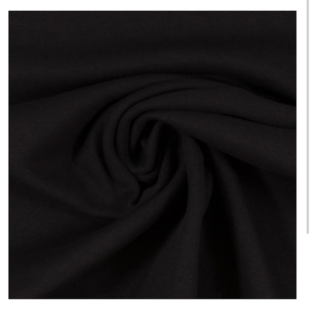 Bündchen 0,25m schwarz 