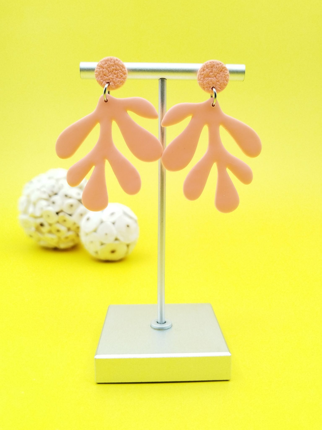 Boucles d'oreilles "Algua" Orange pastel