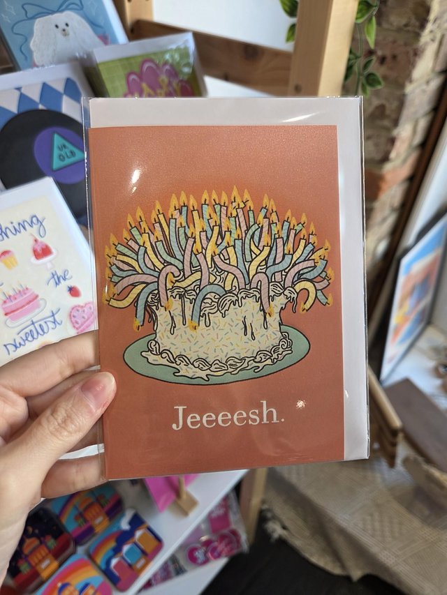 Jeeeesh Melty Cake Birthday Greetings Card - MD-013