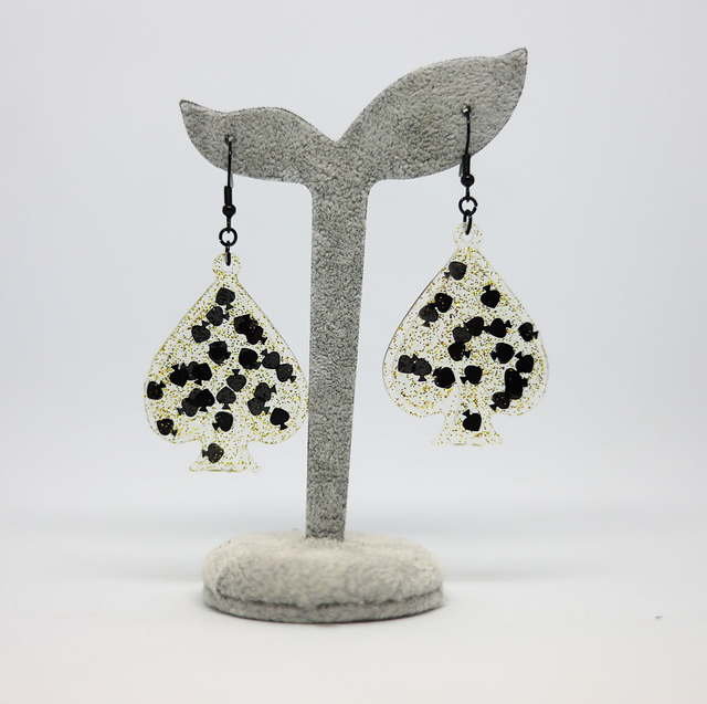 Boucles d&#039;oreilles As de Pique