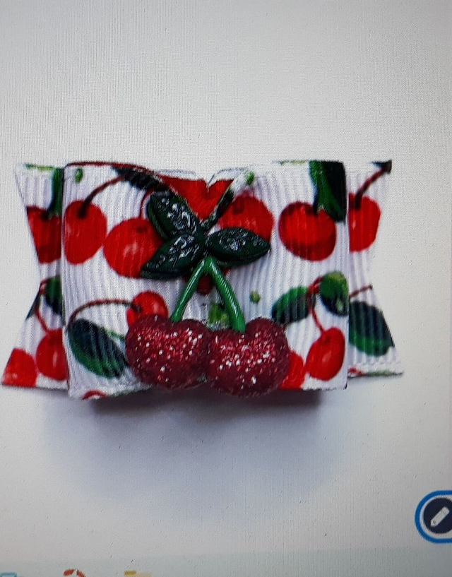 Noeud pour chien fantaisie-cerises-Bowsnoeuds