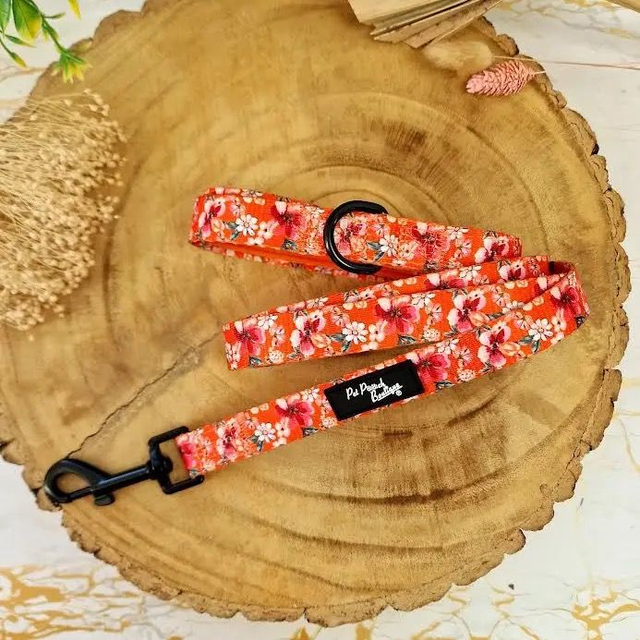 Pet Pooch Boutique Dog Lead - Sweet Marmalade Blossom