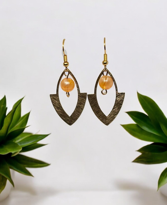 Boucles d'oreille citrine