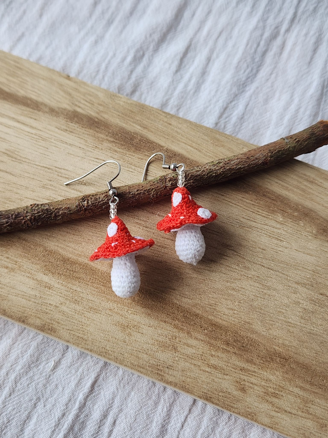Boucles d'oreilles - Amanite Tue-Mouches