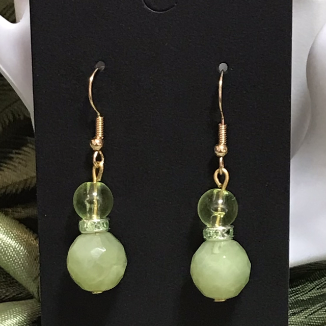 Green Dangling Earrings- GDE50