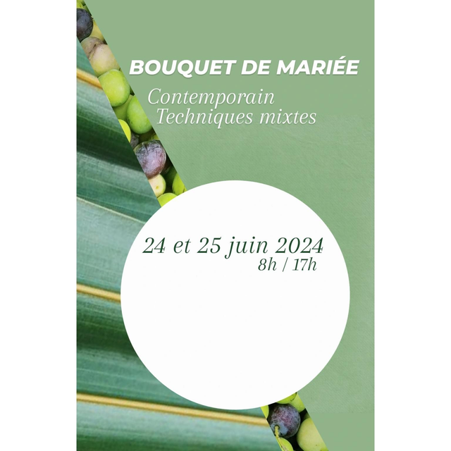 Bouquet de mariée contemporain 24 et 25 juin 2024