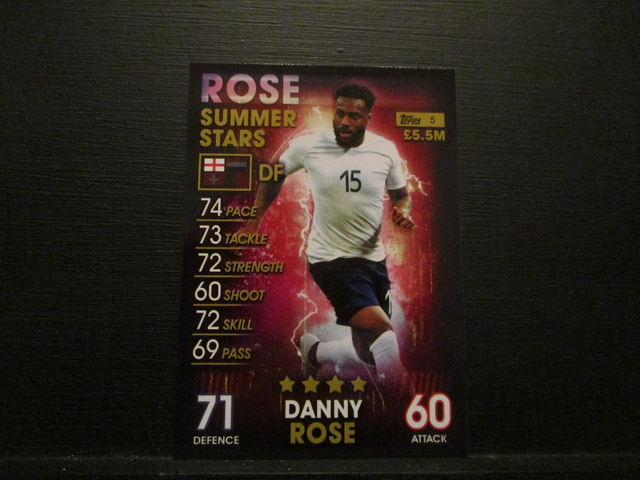 Danny Rose - Summer Stars Match Attax 101 Original Trading Card