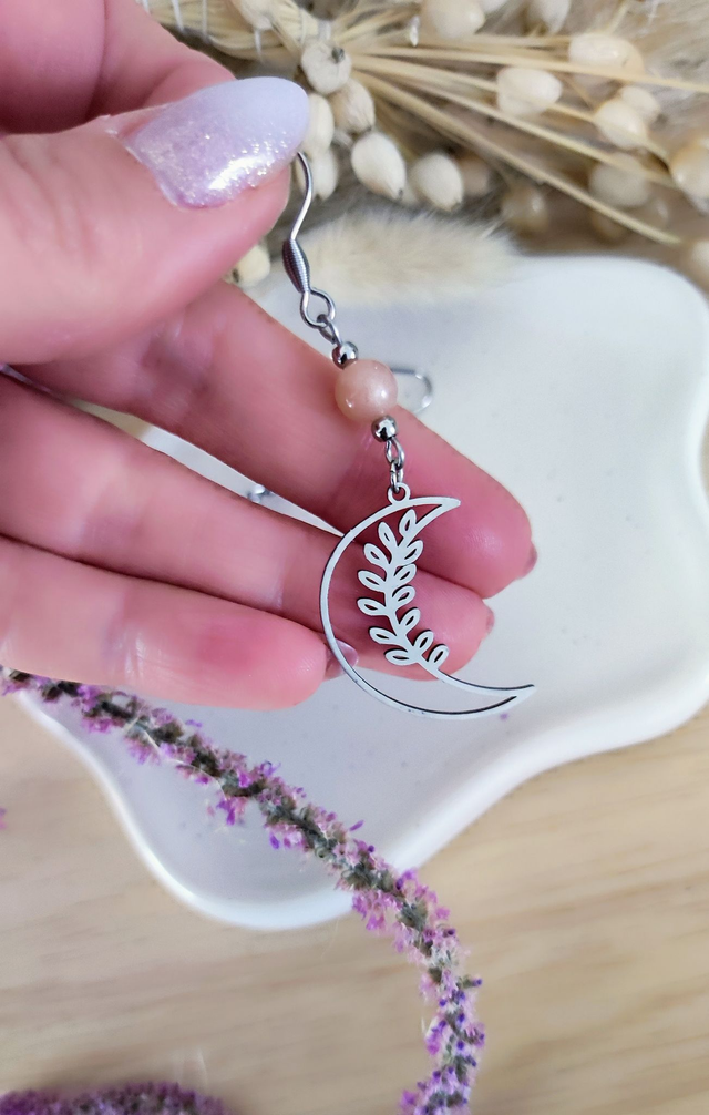 Boucles d'oreilles Fantaisie et Pierre de soleil