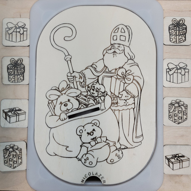 Insert sensoriel bois compatible trofast &quot;saint nicolas&quot;