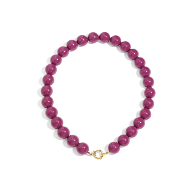 Acryl Kralenketting Bordeaux 15mm