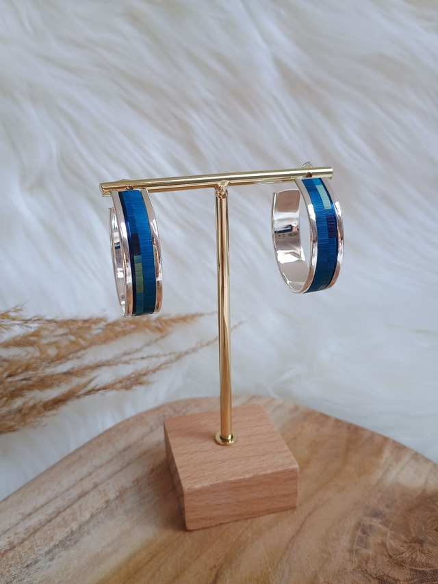 Boucles d'oreilles CRÉOLES Mosaïque