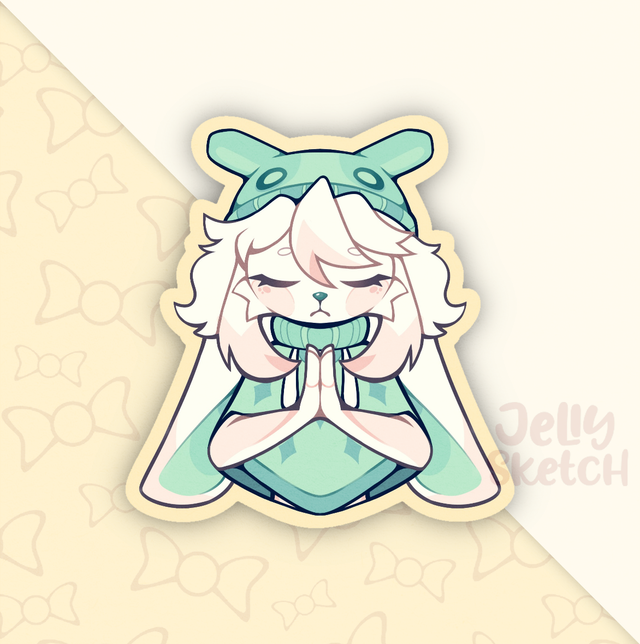 Mochi Pray | OC Sticker
