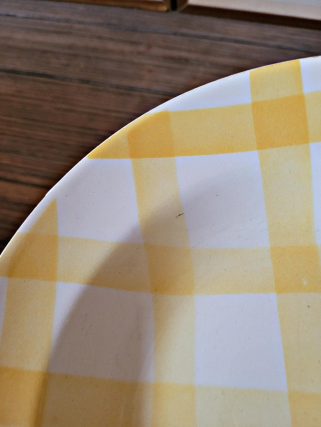 X Assiettes creuses Moulin des Loups Orchies modèle Nappe jaune