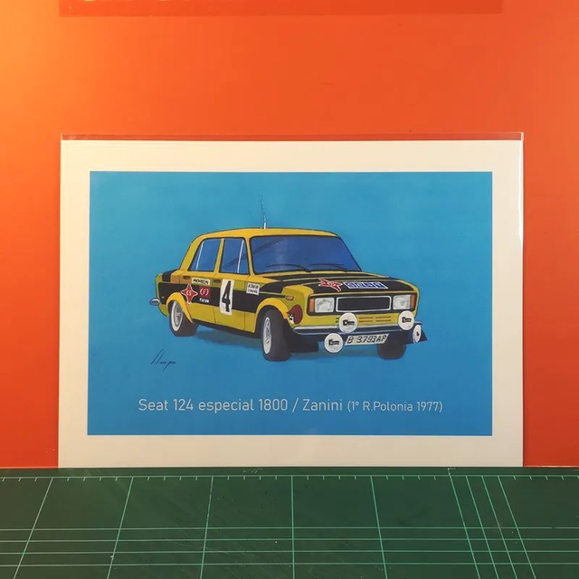 Artimotor prints - A4 1977 Seat 124 especial 1800 – Antonio Zanini (1º Rally Polonia)