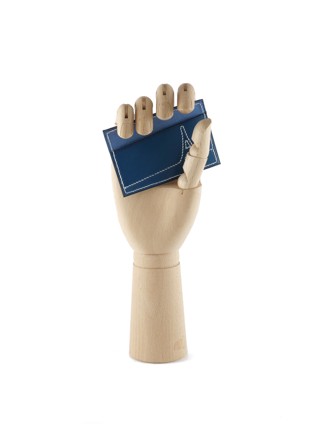 Porte-Carte KESHIKI Bleu Vif motif Tour Eiffel fil blanc