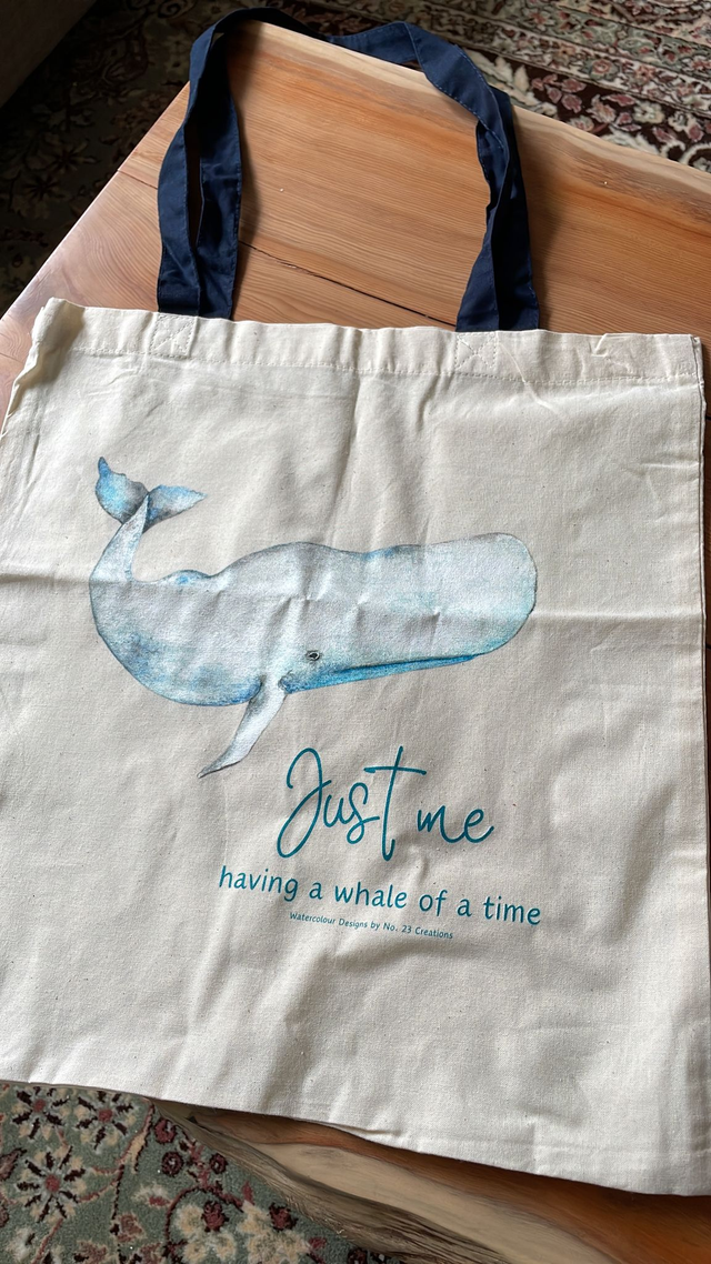 Tote bag blue handle