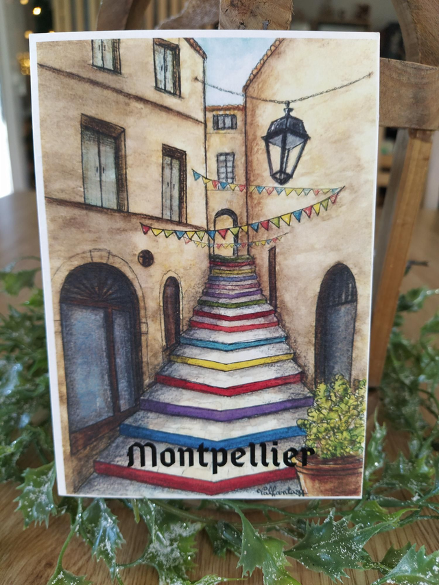 Carte "Montpellier, Rue du Bras de Fer", 10 x 15 cm