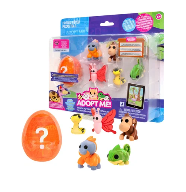 Adopt Me ! Multipack d’Animaux de Compagnie sous Les Tropiques - Animal Surprise - Meilleur Jeu en Ligne - Code Exclusif de l’Article virtuel Compris