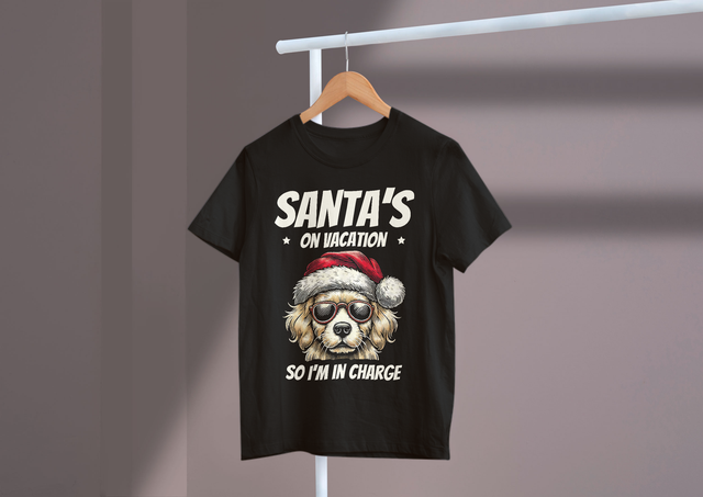 Santa’s on vacation, so I’m in charge!, Office Humor Spirit. Der Weihnachtsmann ist im Urlaub, also habe ich das Sagen!, Office Humor Spirit