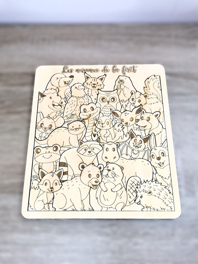 Puzzle "les animaux de la forêt"