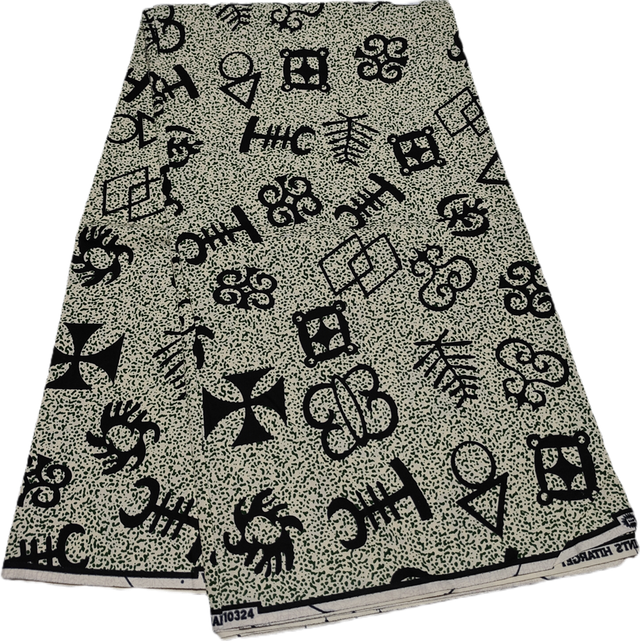 African Print 003 Ghana Adinkra symbols (3,6m)