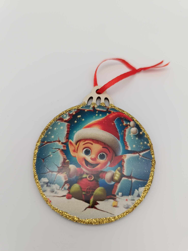 Suspension en bois sublimé pour sapin