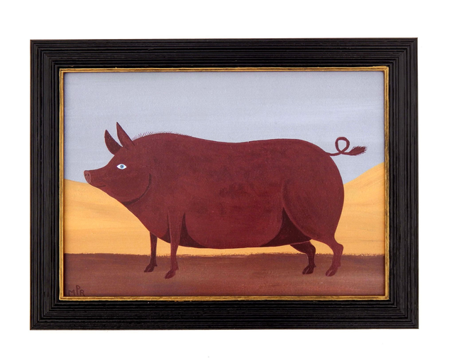 Framed Fine Art Print - Prize Tamworth Pig