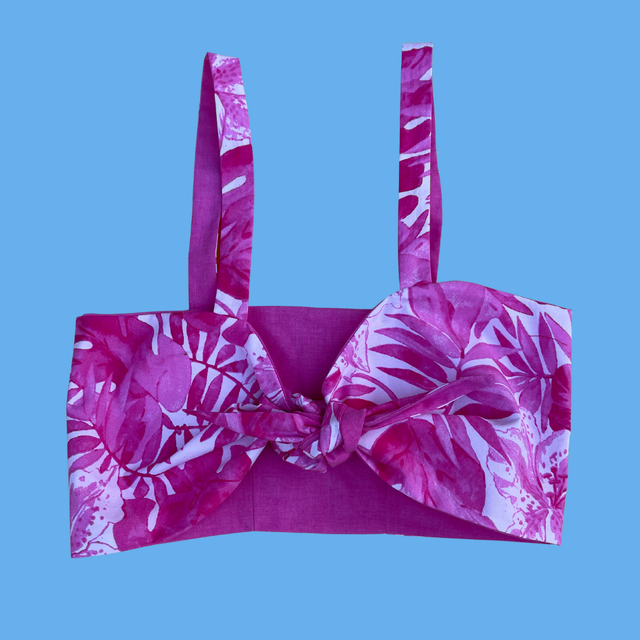 Crop top Papillon "Pink" - M/L/XL