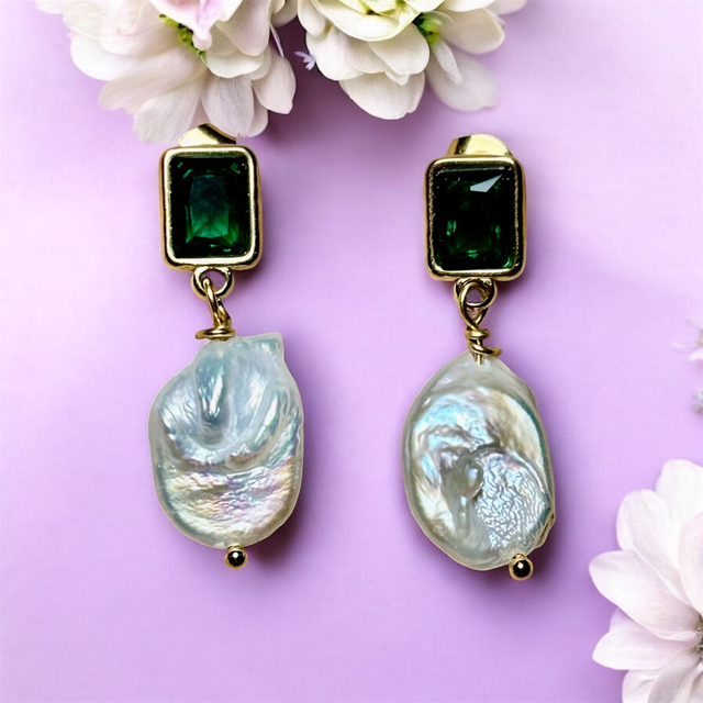 Kolczyki Royal Zielone 