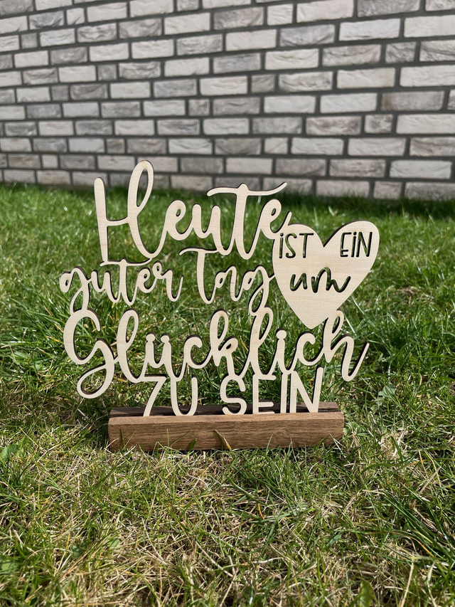Klötzchenmotiv – „Heute ist ein guter Tag, um glücklich zu sein“ 🌞