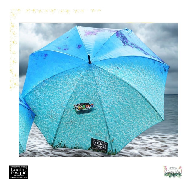 Parapluie taille golf "Lagon bicolore à Tetiaroa"
