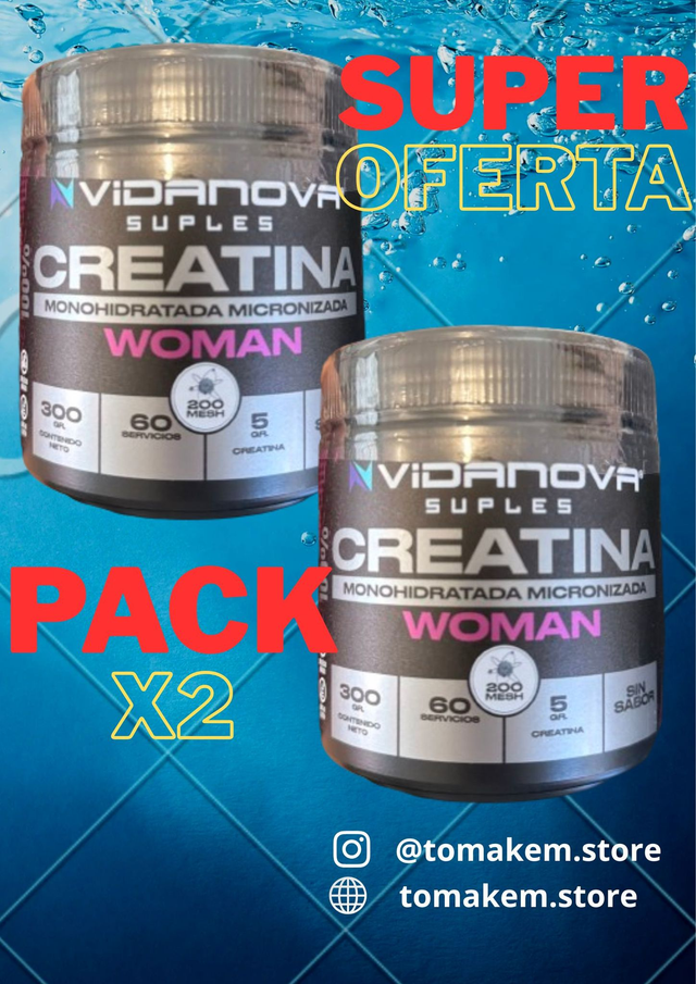 PACK X2 CREATINA WOMAN MONOHIDRATADA VIDANOVA®