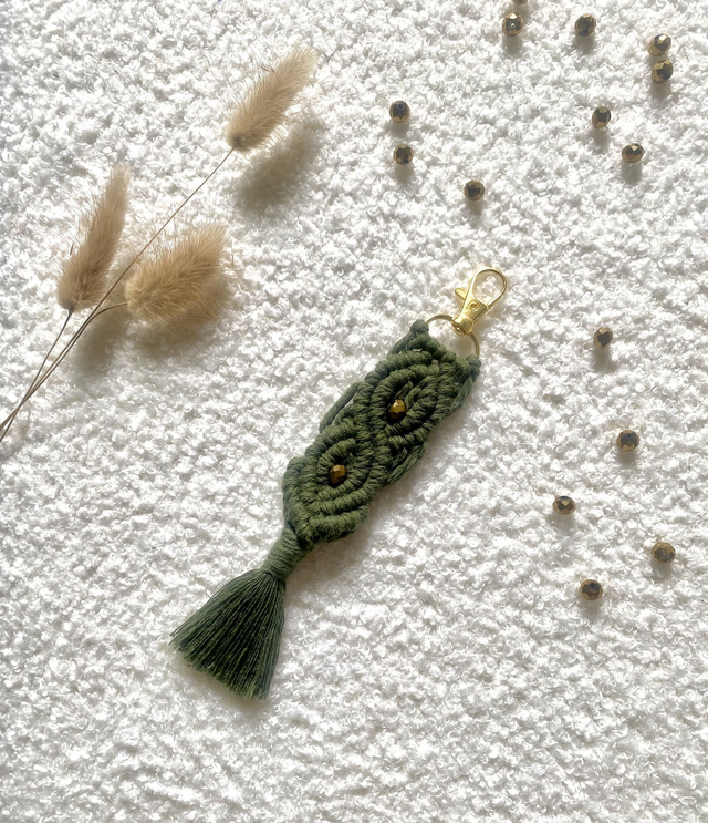 Bijou de sac ou porte-clé collection Syrel – Kaki