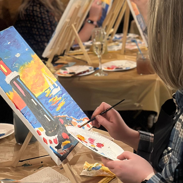 Bubbles & Brushes Art Evening At The Blackbird 24th April, 2025
