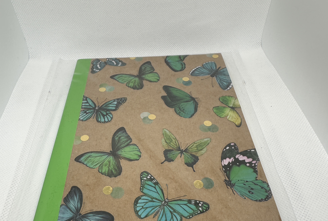 Notizbuch gross Schmetterlinge Grün