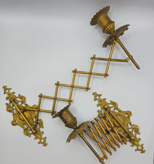 Paire sublime de liseuses murales/Bougeoirs de piano 