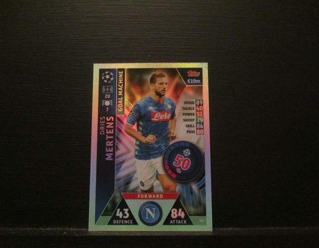 Dries Mertens - UEFA Champions League Match Attax 2018/19 Original Trading Card #231
