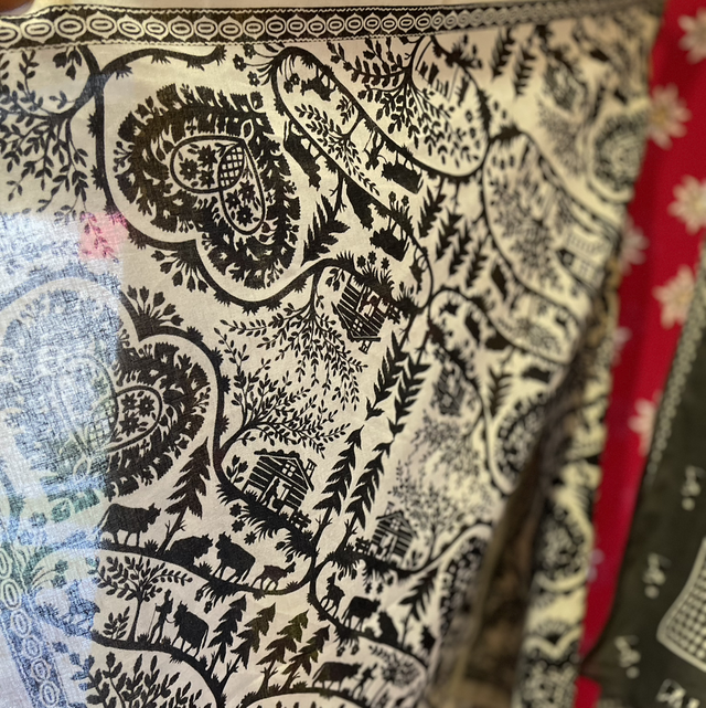 Foulard « Silhouette » blanc 53cm