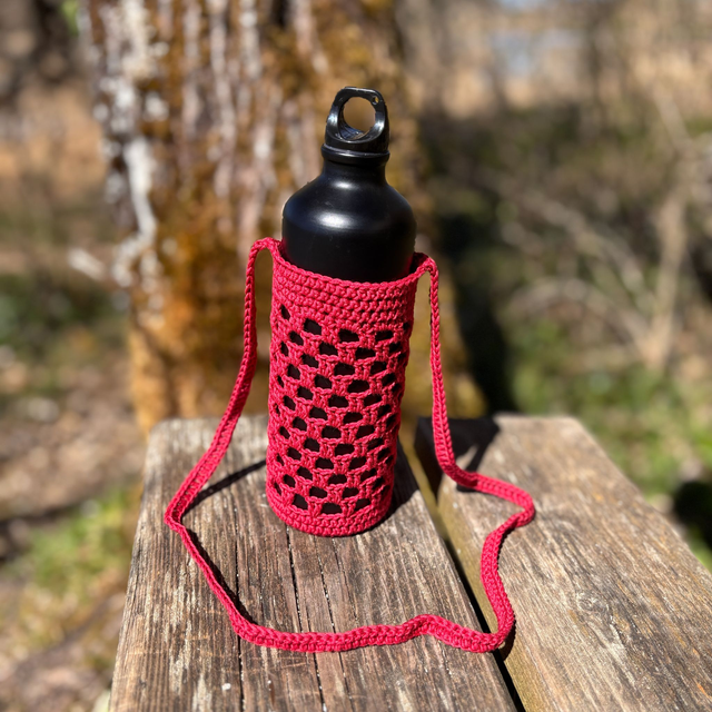 Porte-gourde en crochet - Coton 