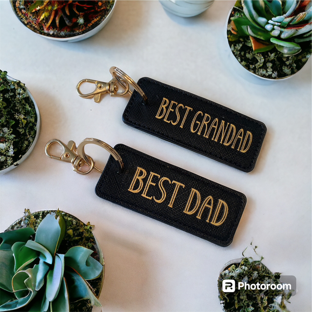 Boutique Key Clip (Leather look) with Customisation