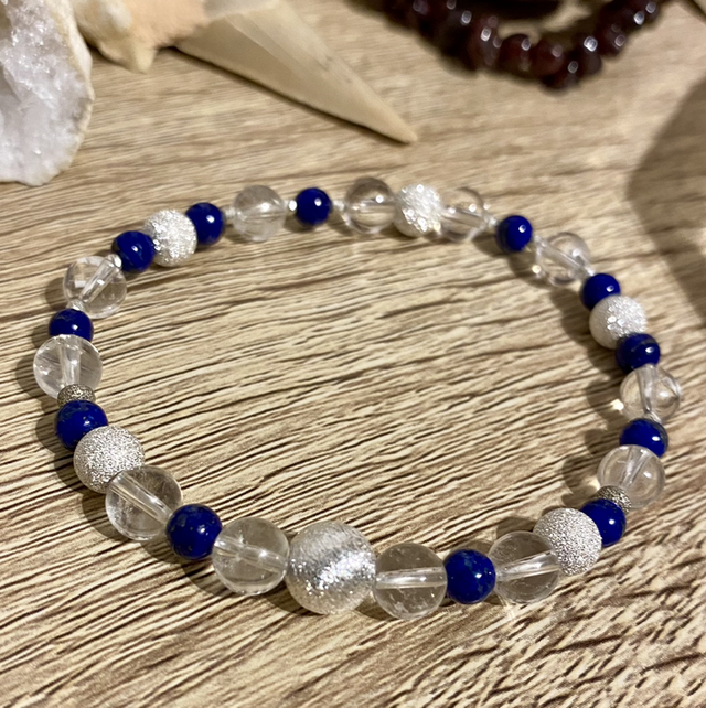 Bracelet Quartz, Lapis-Lazuli, argent 925