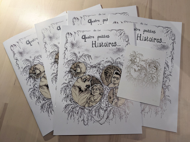 Quatre Petites Histoires, Recueil de BD + exlibris
