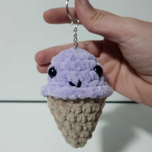 Porte-clé glace violet