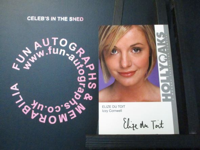 Elize Du Toit (Izzy Cornwell) Original Pre-Print Hollyoaks 6x4 Cast Card