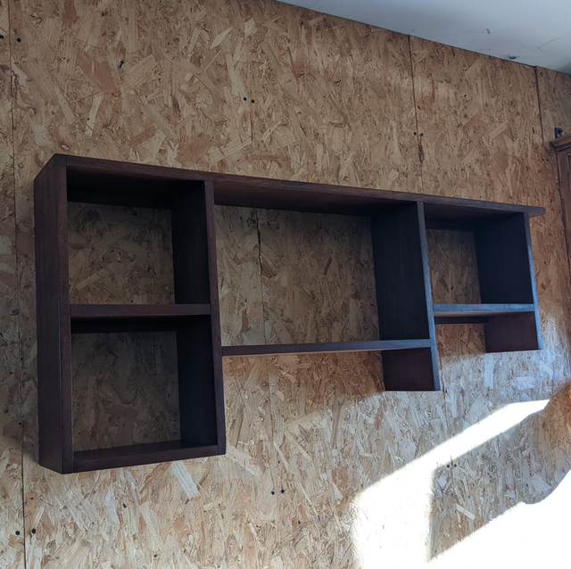 Etagère murale acajou