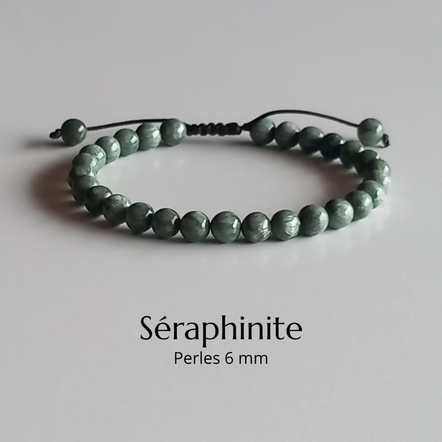 Bracelet ajustable en Séraphinite