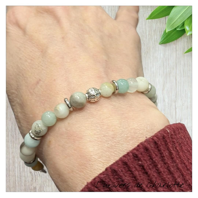 Bracelet "Amazonite" 6mm BR-123