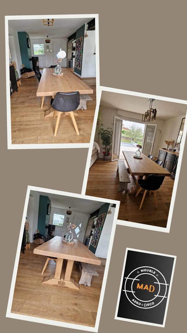 Table Monastère en Orme massif 