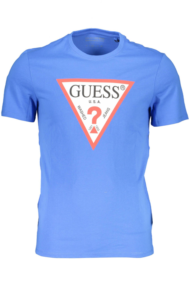 GUESS JEANS T-SHIRT MANICHE CORTE UOMO BLU