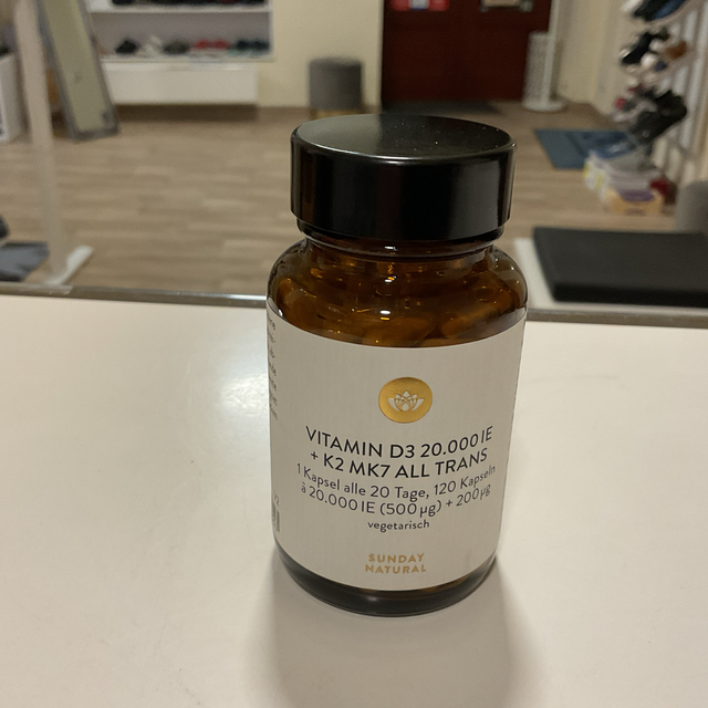 Sunday Natural, Vitamin D3 20.000 IE, 120 Kapseln